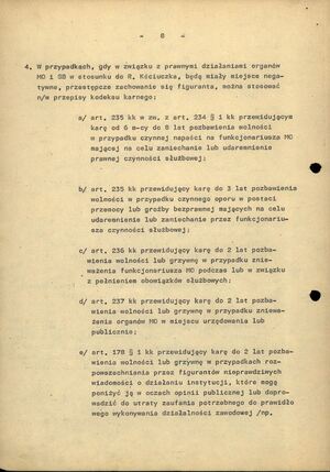 Informacja Wydz. III KWMO Katowice z 17 VI 1978 r. o zrealizowanych i planowanych działaniach wobec R. Kściuczka i jego rodziny (AIPN Ka 048/1847, t. 1, k. 50–55).