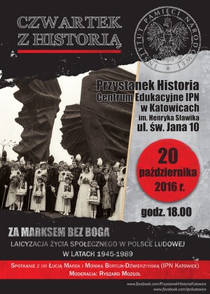 Plakat spotkania „Czwartek z Historią”.