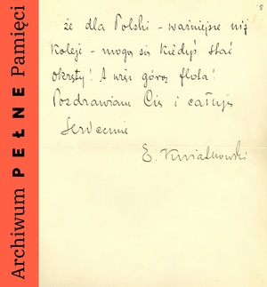 List Eugeniusza Kwiatkowskiego do Andrzeja Romockiego, Warszawa, 1 VII 1927 r., str. 2
