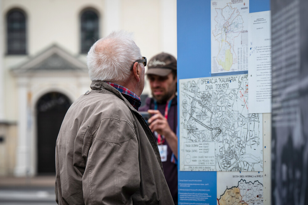 Instytut Pamięci Narodowej zaprezentował w Częstochowie wystawę „Gaude Mater Polonia. Jan Paweł II w Ojczyźnie. 2–10 czerwca 1979” - Częstochowa, 4, 5 czerwca 2024. Fot.: IPN K. Łojko
