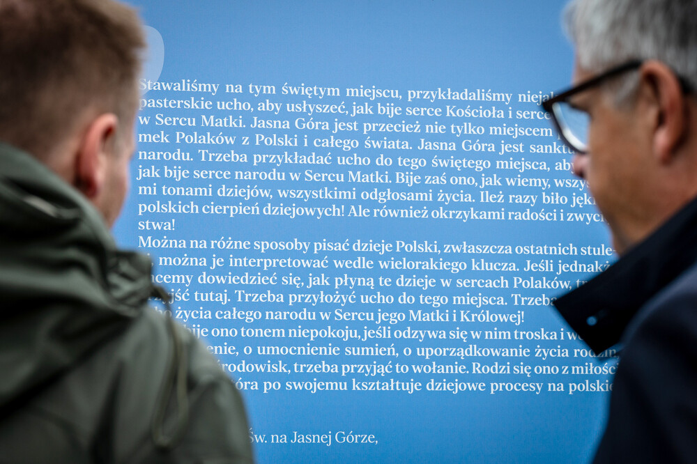 Instytut Pamięci Narodowej zaprezentował w Częstochowie wystawę „Gaude Mater Polonia. Jan Paweł II w Ojczyźnie. 2–10 czerwca 1979” - Częstochowa, 4, 5 czerwca 2024. Fot.: IPN K. Łojko