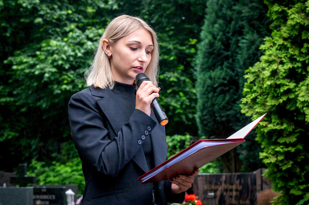 Uroczystość oznaczenia grobu powstańca śląskiego śp. ppor. Ignacego Budnego znakiem pamięci „Tobie Polsko” - Gliwice, 10 czerwca 2024. Fot.: IPN K. Łojko