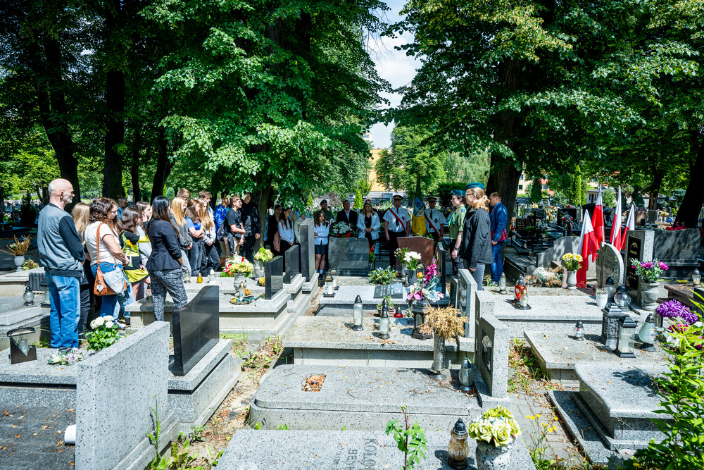 Uroczystość oznaczenia grobu powstańca śląskiego śp. Ferdynanda Bednarczyka znakiem pamięci „Tobie Polsko” – Siemianowice Śląskie, 14 czerwca 2024. Fot.: IPN K. Łojko