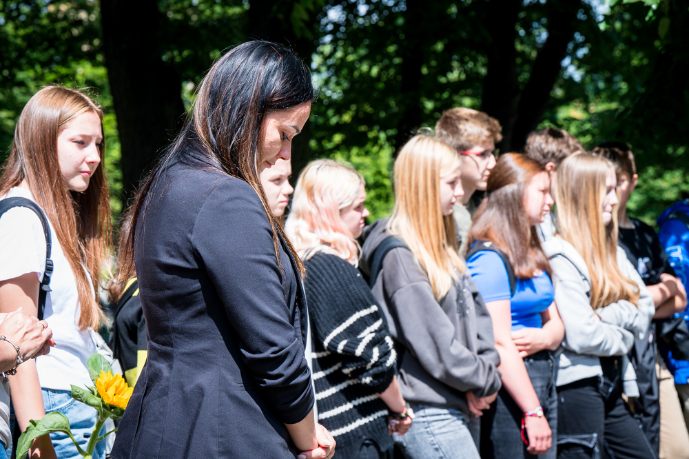 Uroczystość oznaczenia grobu powstańca śląskiego śp. Ferdynanda Bednarczyka znakiem pamięci „Tobie Polsko” – Siemianowice Śląskie, 14 czerwca 2024. Fot.: IPN K. Łojko