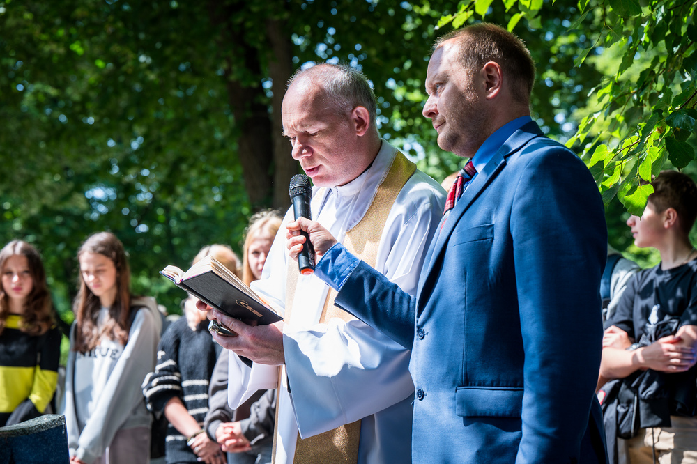 Uroczystość oznaczenia grobu powstańca śląskiego śp. Ferdynanda Bednarczyka znakiem pamięci „Tobie Polsko” – Siemianowice Śląskie, 14 czerwca 2024. Fot.: IPN K. Łojko