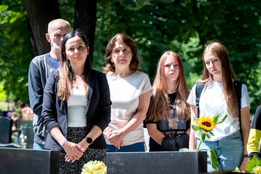 Uroczystość oznaczenia grobu powstańca śląskiego śp. Ferdynanda Bednarczyka znakiem pamięci „Tobie Polsko” – Siemianowice Śląskie, 14 czerwca 2024. Fot.: IPN K. Łojko