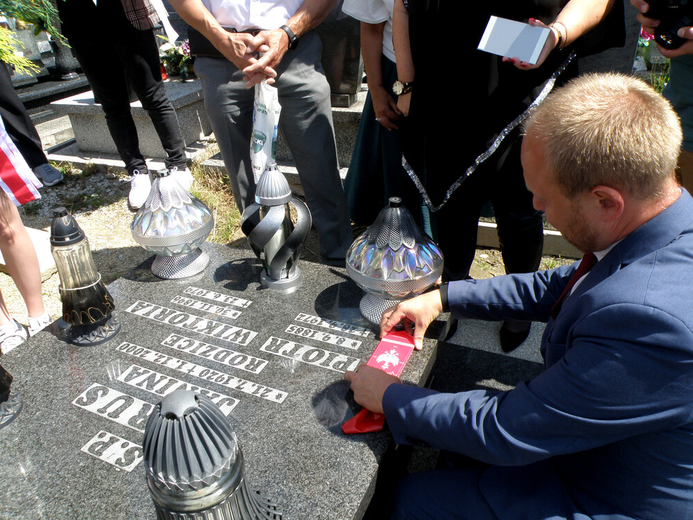Uroczystość oznaczenia grobu powstańca śląskiego śp. Piotra Korusa znakiem pamięci „Tobie Polsko” – Mysłowice, 18 czerwca 2024