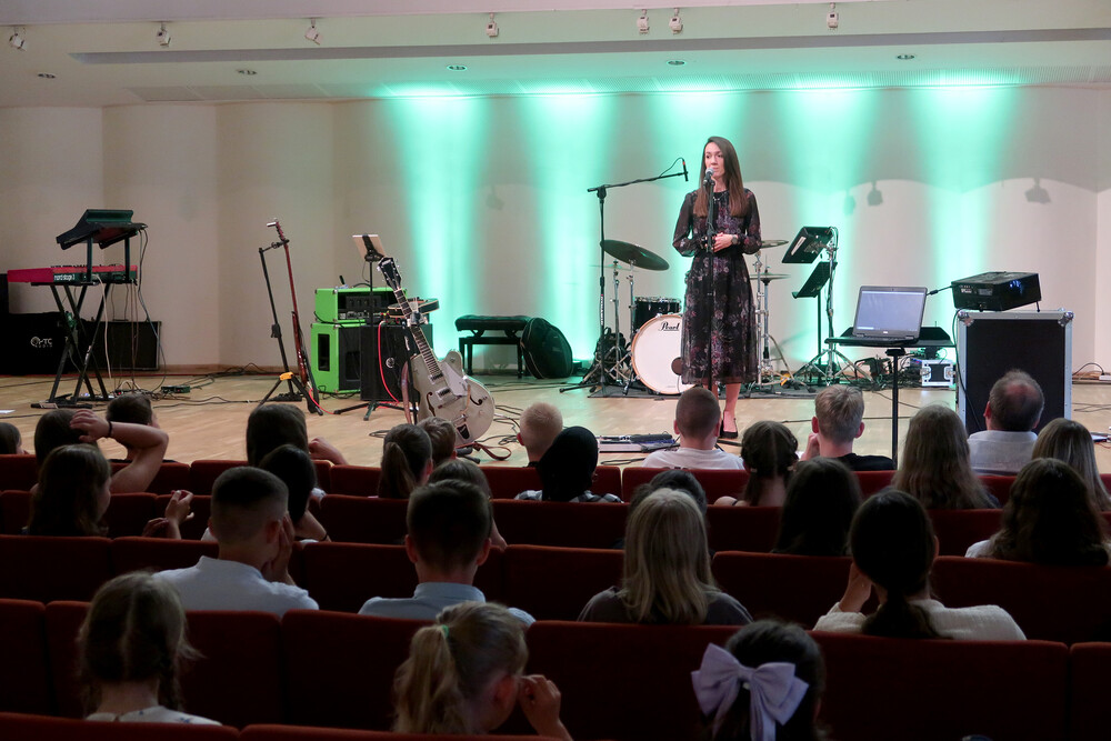 Muzyczna Lekcja Historii – Tryptyk Śląski Wojciecha Ciuraja w sali koncertowej Zespołu Państwowych Szkół Muzycznych im. Wojciecha Kilara w Katowicach – 20 czerwca 2024. Fot.: IPN E. Małachowska