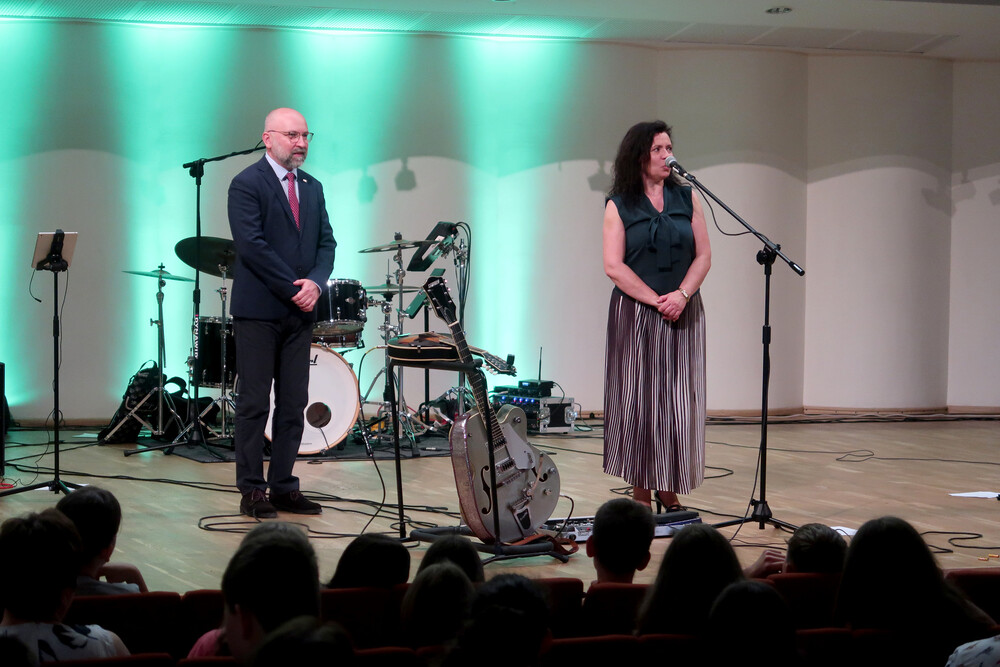 Muzyczna Lekcja Historii – Tryptyk Śląski Wojciecha Ciuraja w sali koncertowej Zespołu Państwowych Szkół Muzycznych im. Wojciecha Kilara w Katowicach – 20 czerwca 2024. Fot.: IPN E. Małachowska