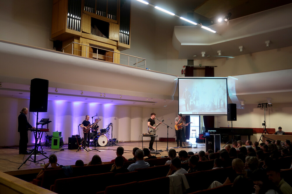 Muzyczna Lekcja Historii – Tryptyk Śląski Wojciecha Ciuraja w sali koncertowej Zespołu Państwowych Szkół Muzycznych im. Wojciecha Kilara w Katowicach – 20 czerwca 2024. Fot.: IPN E. Małachowska