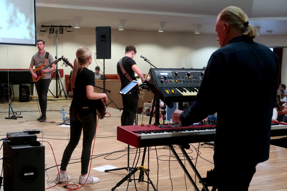 Muzyczna Lekcja Historii – Tryptyk Śląski Wojciecha Ciuraja w sali koncertowej Zespołu Państwowych Szkół Muzycznych im. Wojciecha Kilara w Katowicach – 20 czerwca 2024. Fot.: IPN E. Małachowska