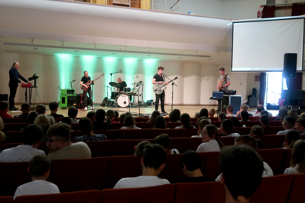 Muzyczna Lekcja Historii – Tryptyk Śląski Wojciecha Ciuraja w sali koncertowej Zespołu Państwowych Szkół Muzycznych im. Wojciecha Kilara w Katowicach – 20 czerwca 2024. Fot.: IPN E. Małachowska