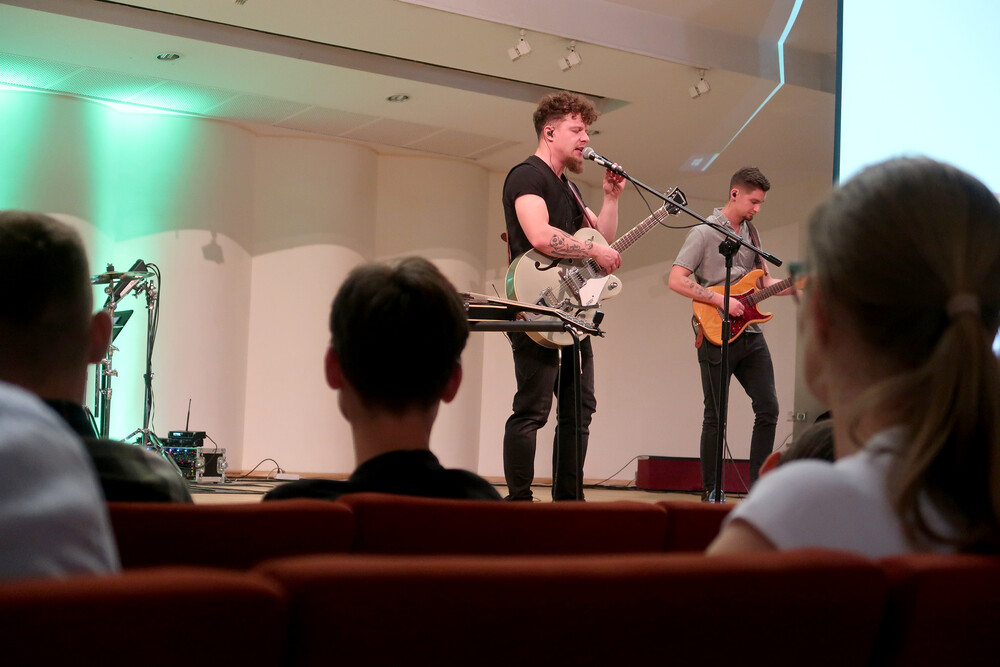 Muzyczna Lekcja Historii – Tryptyk Śląski Wojciecha Ciuraja w sali koncertowej Zespołu Państwowych Szkół Muzycznych im. Wojciecha Kilara w Katowicach – 20 czerwca 2024. Fot.: IPN E. Małachowska