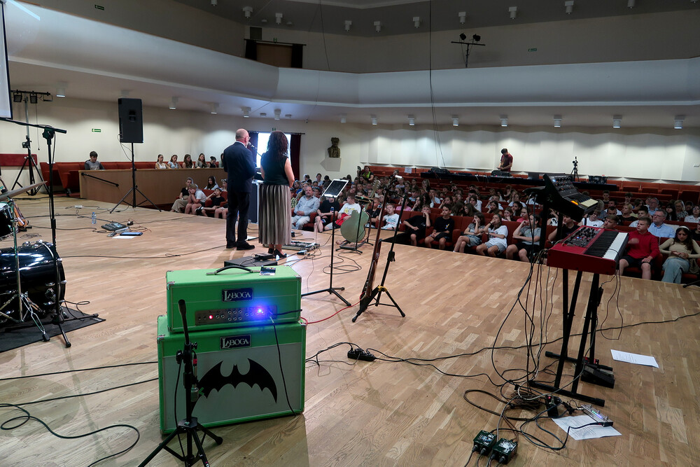 Muzyczna Lekcja Historii – Tryptyk Śląski Wojciecha Ciuraja w sali koncertowej Zespołu Państwowych Szkół Muzycznych im. Wojciecha Kilara w Katowicach – 20 czerwca 2024. Fot.: IPN E. Małachowska