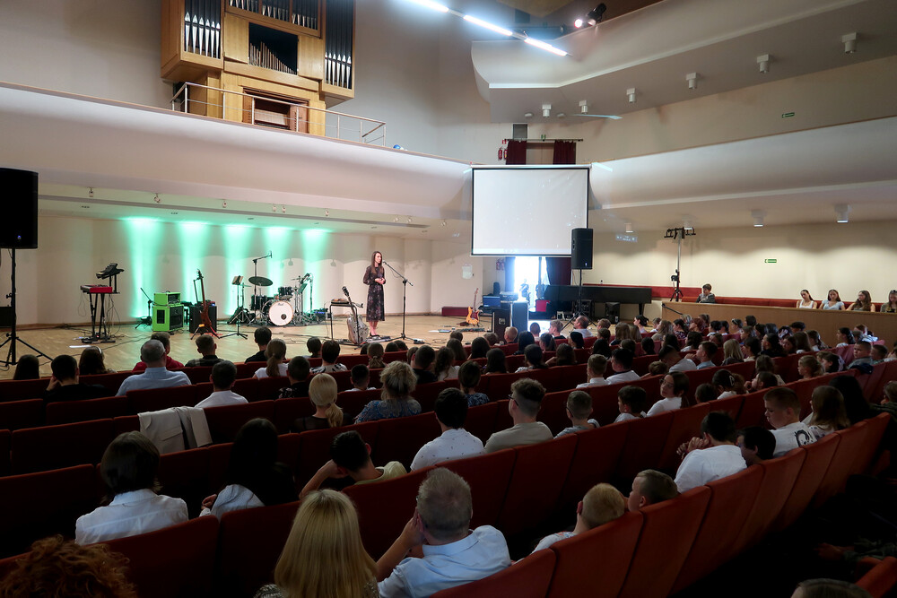 Muzyczna Lekcja Historii – Tryptyk Śląski Wojciecha Ciuraja w sali koncertowej Zespołu Państwowych Szkół Muzycznych im. Wojciecha Kilara w Katowicach – 20 czerwca 2024. Fot.: IPN E. Małachowska