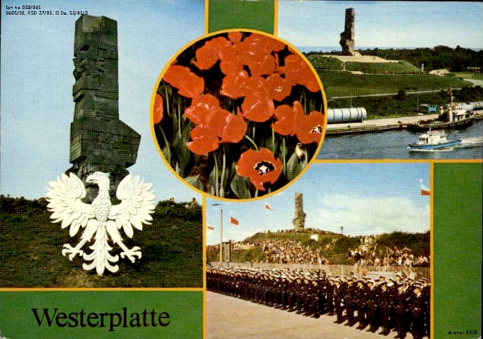 20 – Westerplatte, 1985 r. (fot. A. Ładno, W. Nieżywiński, S. R. Sadowski – KAW, J. Uklejewski, wyd. Krajowa Agencja Wydawnicza; IPN Ka 029/865)