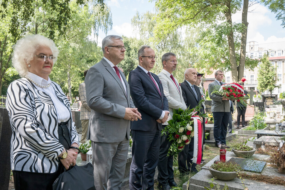 Uroczystość oznaczenia grobu powstańca śląskiego śp. Franciszka Poloczka znakiem pamięci „Tobie Polsko” – Katowice, 5 lipca 2024. Fot.: IPN K. Łojko