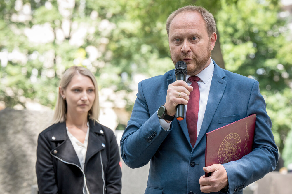 Uroczystość oznaczenia grobu powstańca śląskiego śp. Franciszka Poloczka znakiem pamięci „Tobie Polsko” – Katowice, 5 lipca 2024. Fot.: IPN K. Łojko