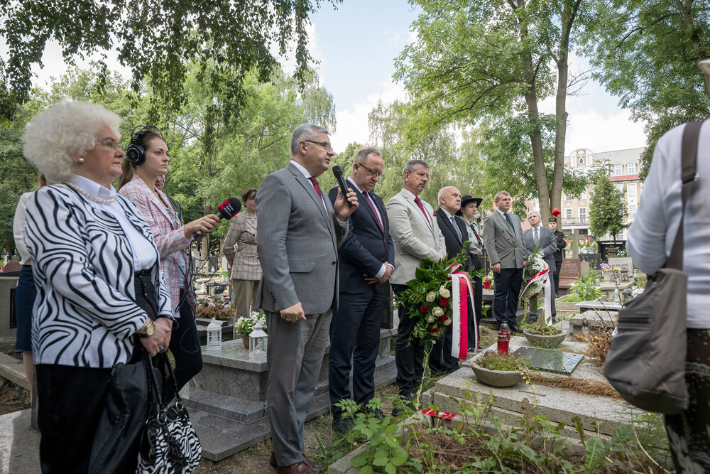 Uroczystość oznaczenia grobu powstańca śląskiego śp. Franciszka Poloczka znakiem pamięci „Tobie Polsko” – Katowice, 5 lipca 2024. Fot.: IPN K. Łojko