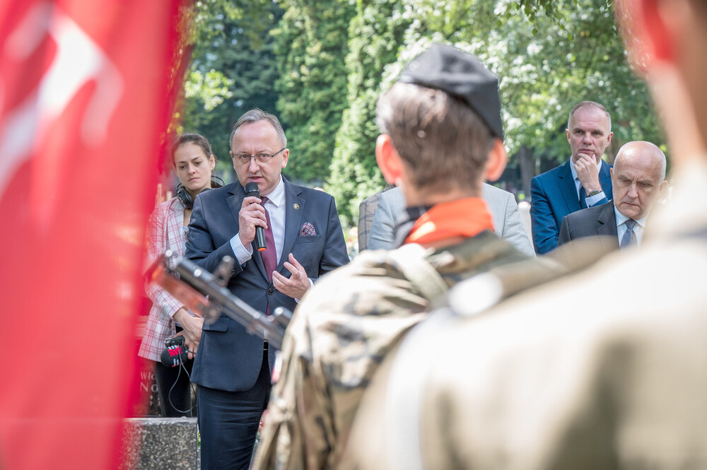 Uroczystość oznaczenia grobu powstańca śląskiego śp. Franciszka Poloczka znakiem pamięci „Tobie Polsko” – Katowice, 5 lipca 2024. Fot.: IPN K. Łojko
