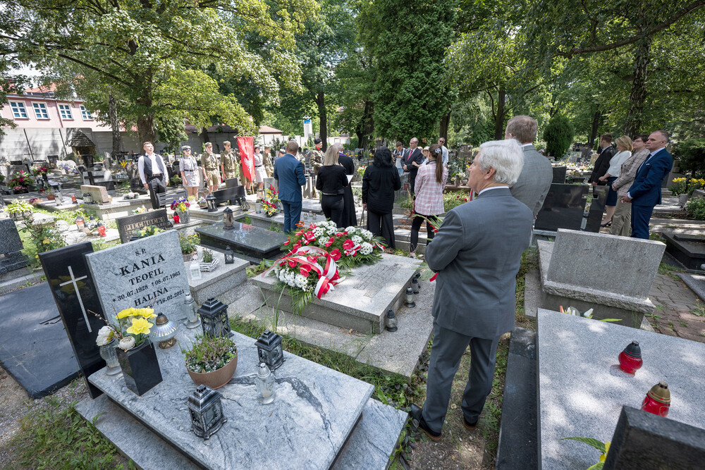 Uroczystość oznaczenia grobu powstańca śląskiego śp. Franciszka Poloczka znakiem pamięci „Tobie Polsko” – Katowice, 5 lipca 2024. Fot.: IPN K. Łojko