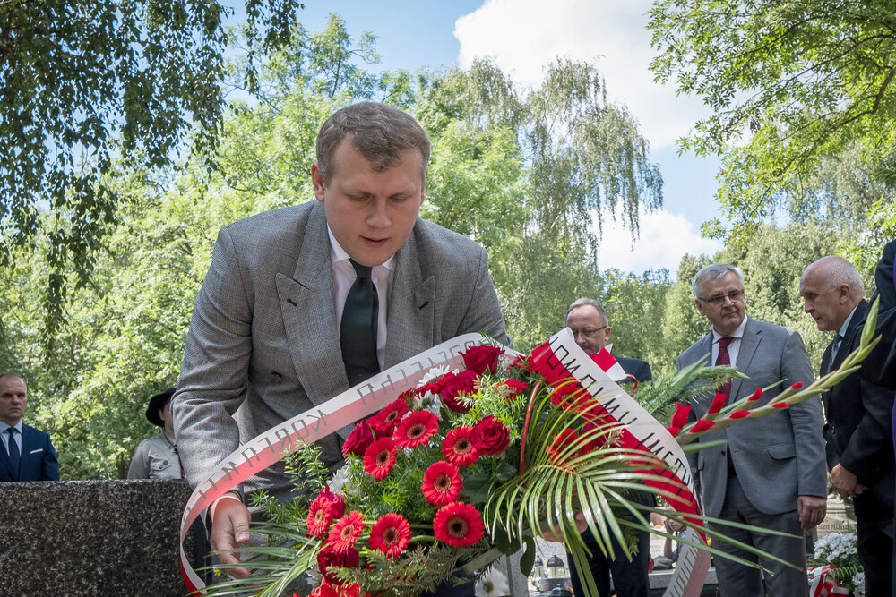 Uroczystość oznaczenia grobu powstańca śląskiego śp. Franciszka Poloczka znakiem pamięci „Tobie Polsko” – Katowice, 5 lipca 2024. Fot.: IPN K. Łojko