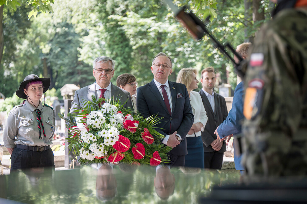 Uroczystość oznaczenia grobu powstańca śląskiego śp. Franciszka Poloczka znakiem pamięci „Tobie Polsko” – Katowice, 5 lipca 2024. Fot.: IPN K. Łojko