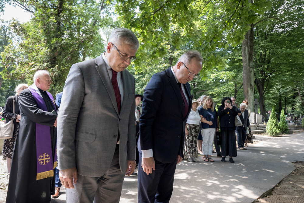 Uroczystość oznaczenia grobu powstańca śląskiego śp. Franciszka Poloczka znakiem pamięci „Tobie Polsko” – Katowice, 5 lipca 2024. Fot.: IPN K. Łojko