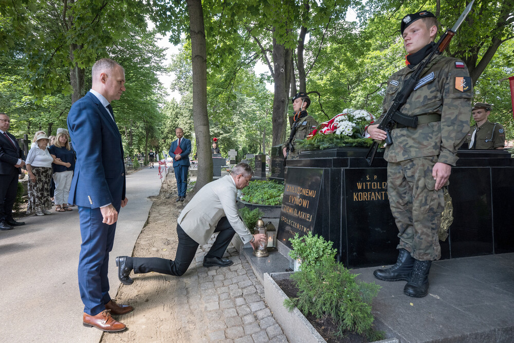 Uroczystość oznaczenia grobu powstańca śląskiego śp. Franciszka Poloczka znakiem pamięci „Tobie Polsko” – Katowice, 5 lipca 2024. Fot.: IPN K. Łojko