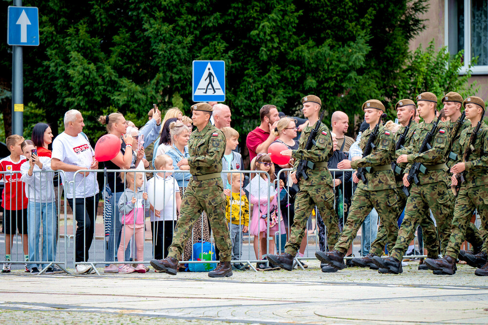 Uroczysta przysięga żołnierzy WOT w Sosnowcu – Sosnowiec, 7 lipiec 2024. Fot.: IPN K. Łojko