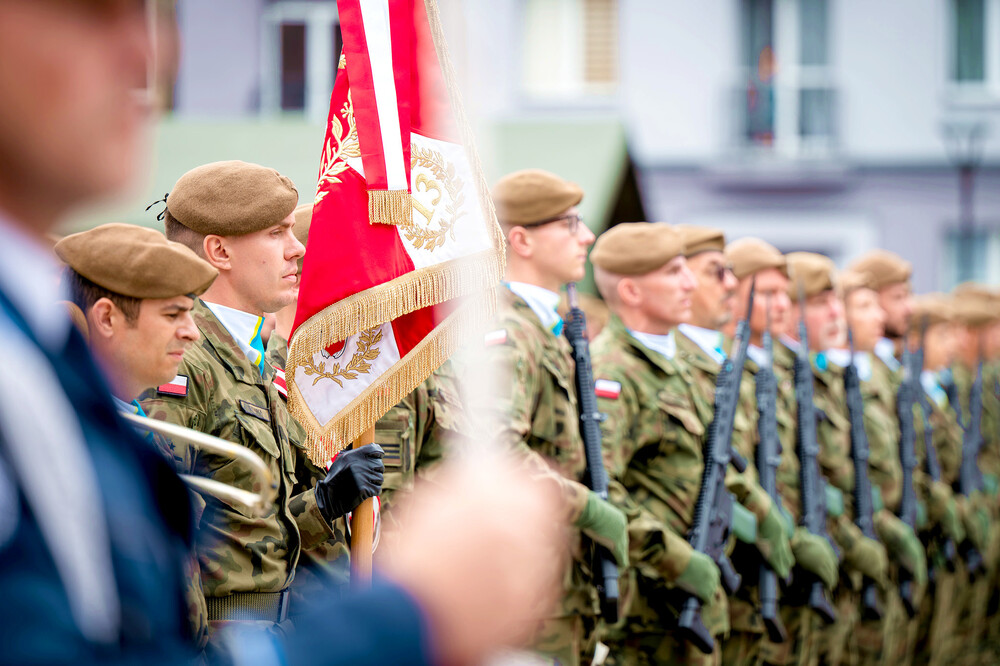 Uroczysta przysięga żołnierzy WOT w Sosnowcu – Sosnowiec, 7 lipiec 2024. Fot.: IPN K. Łojko