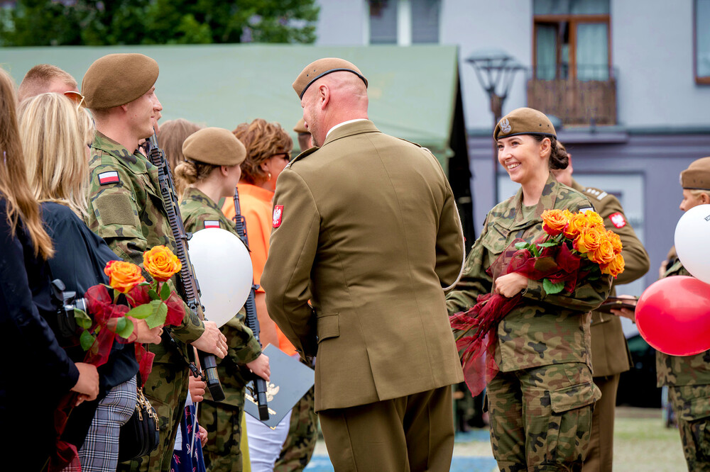 Uroczysta przysięga żołnierzy WOT w Sosnowcu – Sosnowiec, 7 lipiec 2024. Fot.: IPN K. Łojko