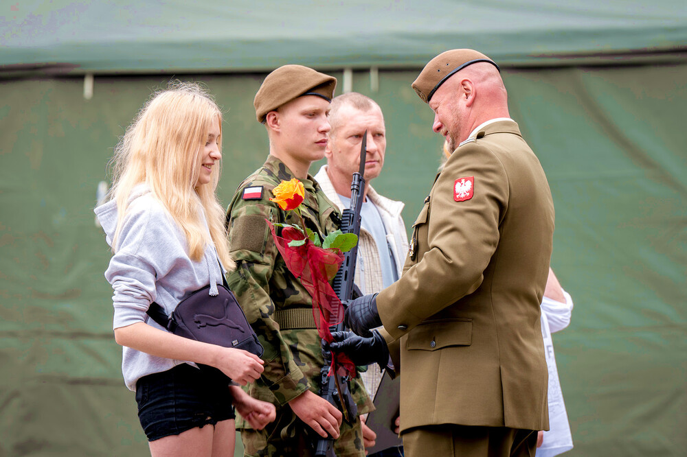 Uroczysta przysięga żołnierzy WOT w Sosnowcu – Sosnowiec, 7 lipiec 2024. Fot.: IPN K. Łojko