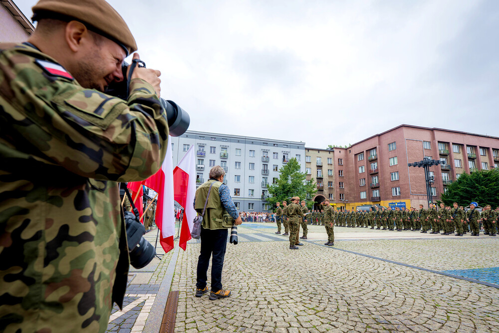 Uroczysta przysięga żołnierzy WOT w Sosnowcu – Sosnowiec, 7 lipiec 2024. Fot.: IPN K. Łojko