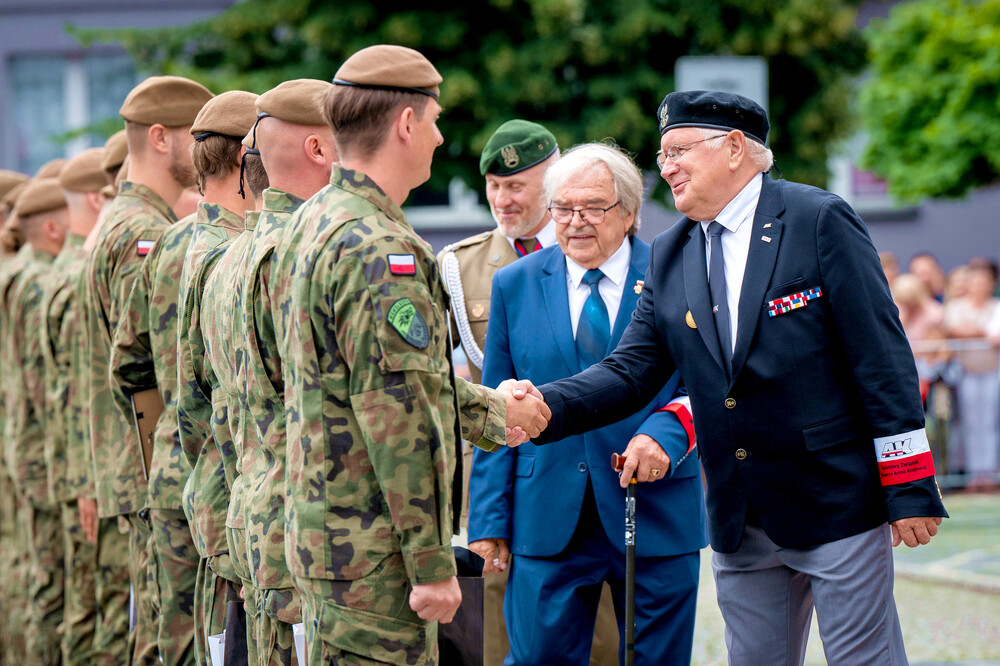 Uroczysta przysięga żołnierzy WOT w Sosnowcu – Sosnowiec, 7 lipiec 2024. Fot.: IPN K. Łojko