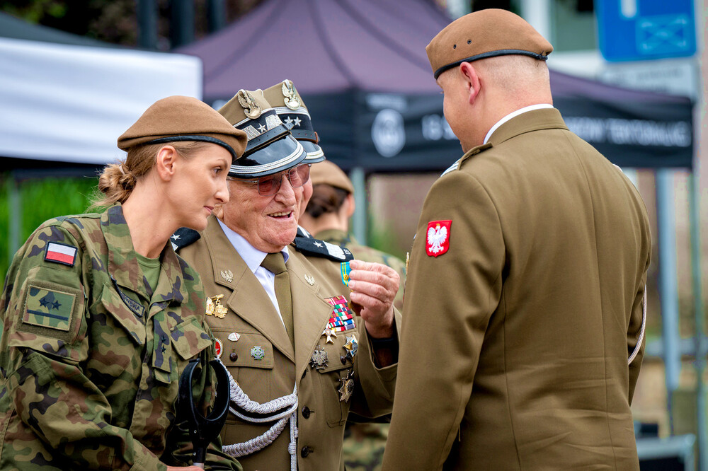 Uroczysta przysięga żołnierzy WOT w Sosnowcu – Sosnowiec, 7 lipiec 2024. Fot.: IPN K. Łojko