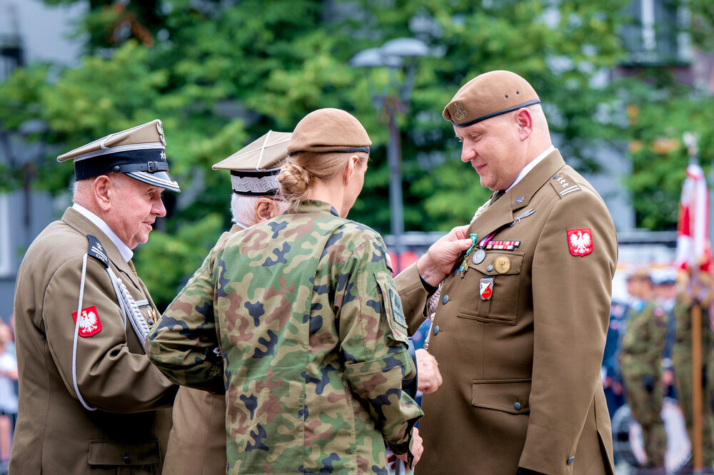Uroczysta przysięga żołnierzy WOT w Sosnowcu – Sosnowiec, 7 lipiec 2024. Fot.: IPN K. Łojko
