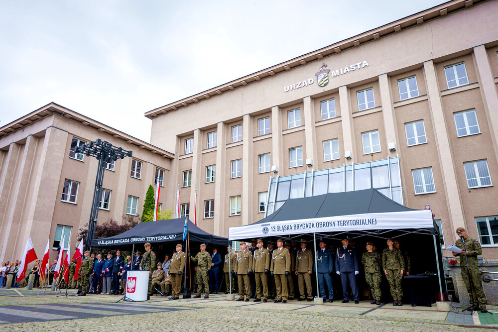 Uroczysta przysięga żołnierzy WOT w Sosnowcu – Sosnowiec, 7 lipiec 2024. Fot.: IPN K. Łojko