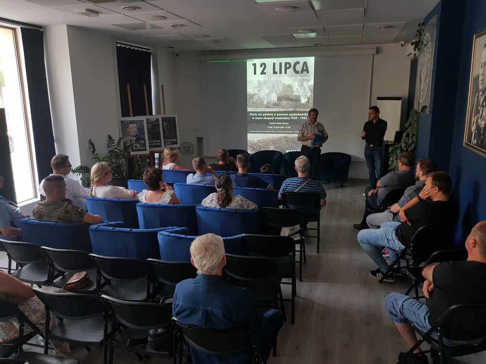 Wykład „Straty wsi polskiej w powiecie częstochowskim w czasie okupacji niemieckiej 1939 - 1945" – Częstochowa, 10 lipca 2024. Fot.: IPN
