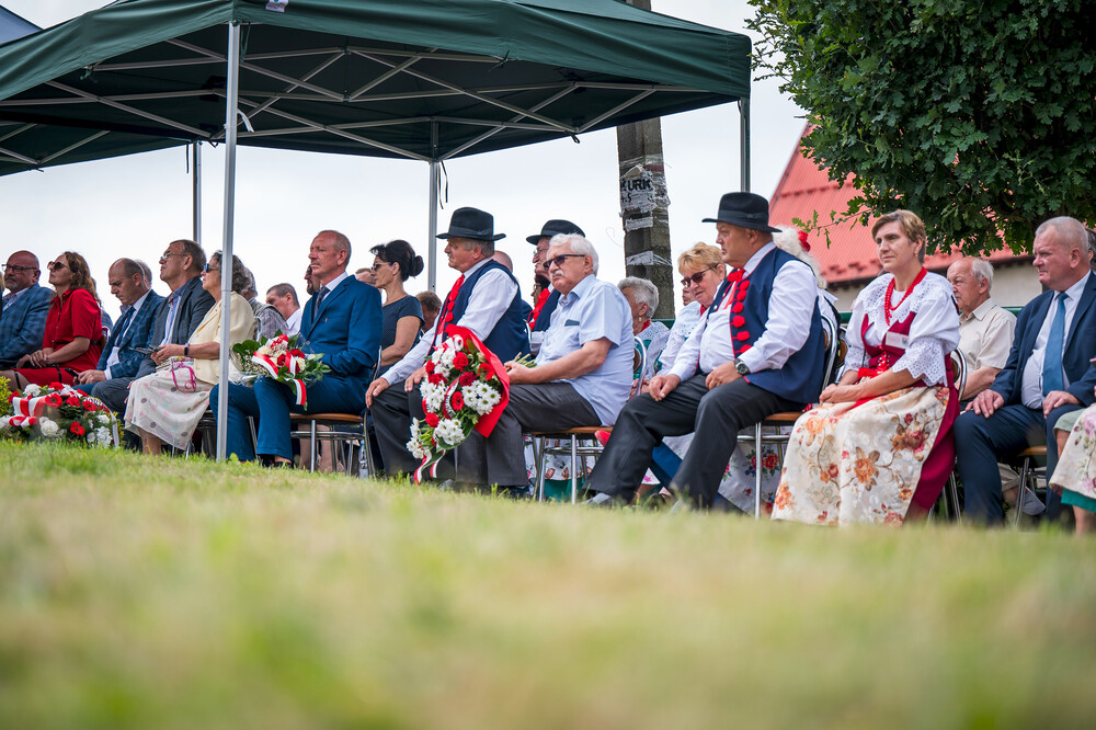Uroczystość poświęcona Henrykowi Sławikowi – górnośląskiemu Sprawiedliwemu wśród Narodów Świata – Jastrzębie-Zdrój, 14 lipca 2024. Fot.: IPN K. Łojko
