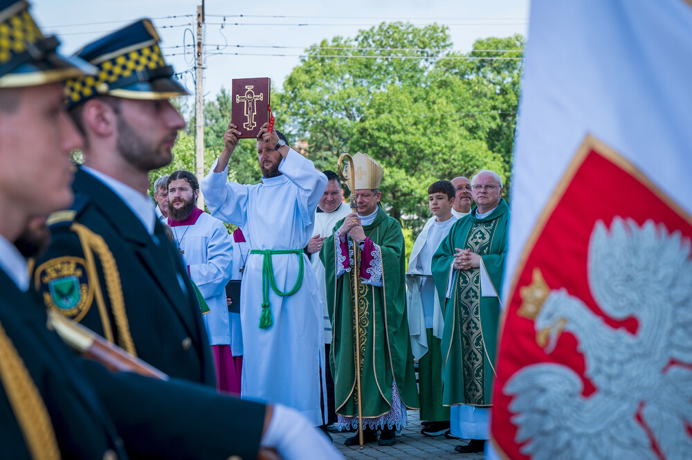 Uroczystość poświęcona Henrykowi Sławikowi – górnośląskiemu Sprawiedliwemu wśród Narodów Świata – Jastrzębie-Zdrój, 14 lipca 2024. Fot.: IPN K. Łojko