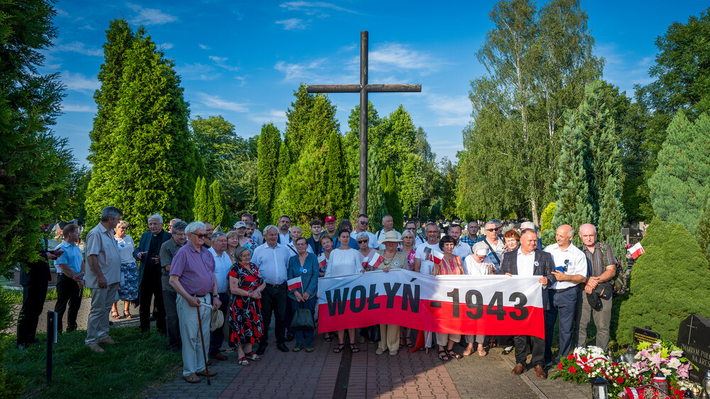 Uroczystość upamiętniająca ludobójstwo na Wołyniu i Kresach Południowo-Wschodnich – Tychy, 13 lipca 2024. Fot.: IPN K. Łojko