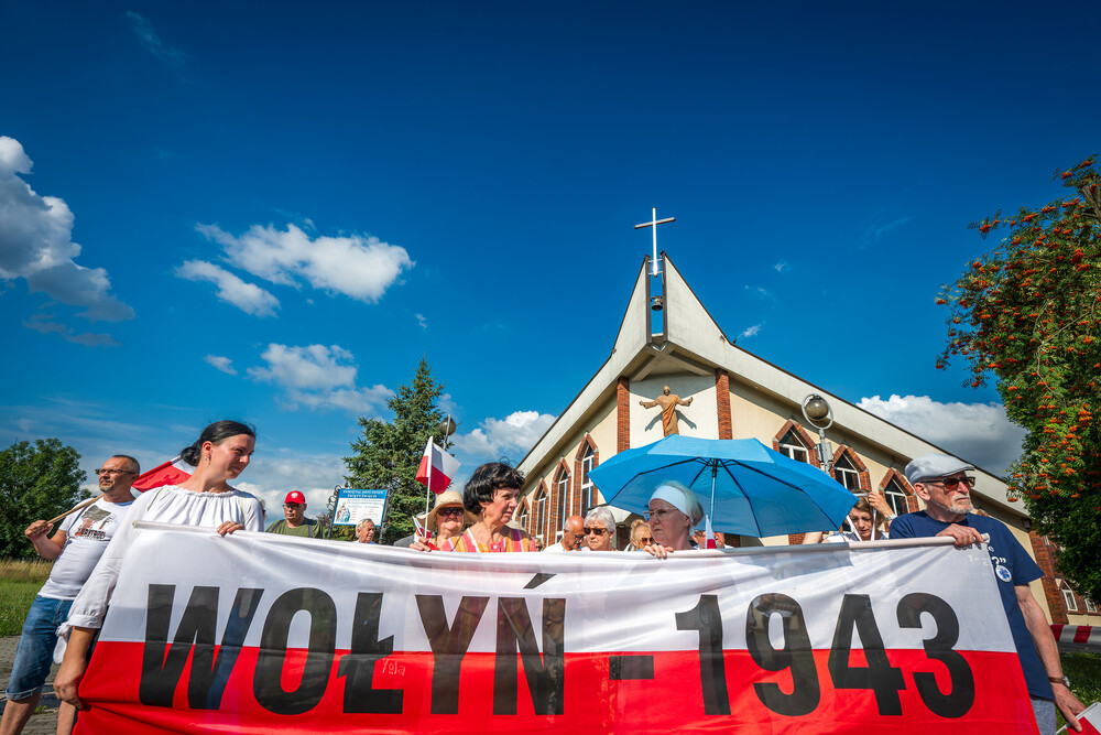 Uroczystość upamiętniająca ludobójstwo na Wołyniu i Kresach Południowo-Wschodnich – Tychy, 13 lipca 2024. Fot.: IPN K. Łojko