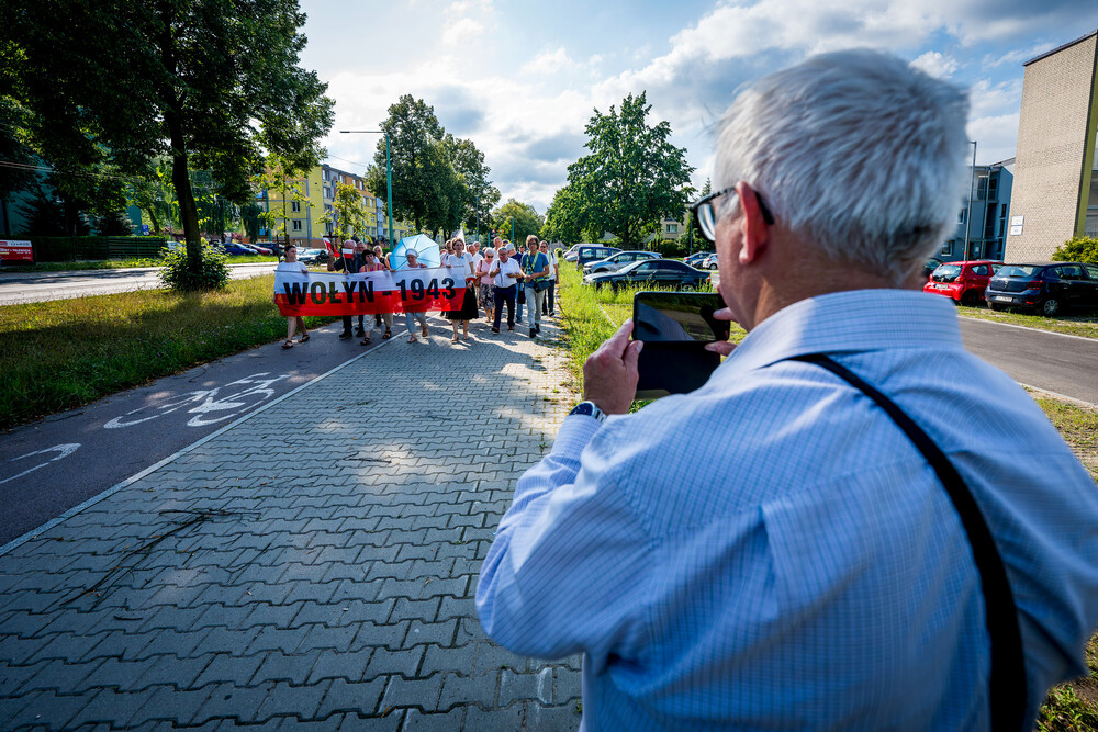 Uroczystość upamiętniająca ludobójstwo na Wołyniu i Kresach Południowo-Wschodnich – Tychy, 13 lipca 2024. Fot.: IPN K. Łojko