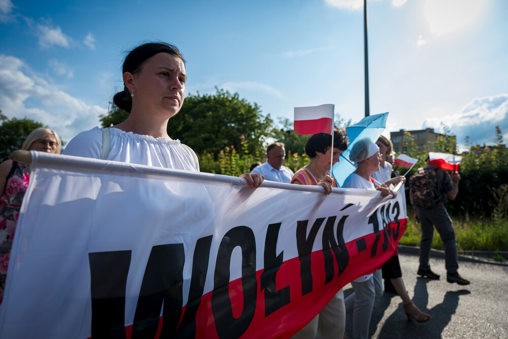 Uroczystość upamiętniająca ludobójstwo na Wołyniu i Kresach Południowo-Wschodnich – Tychy, 13 lipca 2024. Fot.: IPN K. Łojko