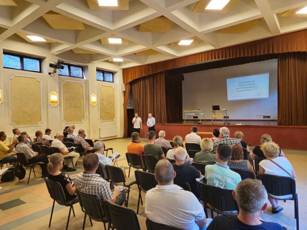 Wykład popularno-naukowy Ryszarda Mozgola pt. „Uwarunkowania międzynarodowe sprawy górnośląskiej w latach 1918-1922” – Mielec, 15 lipca 2024. Fot.: IPN