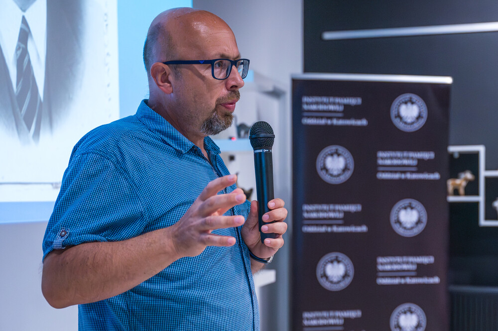 Prelekcja dr. Tomasza Kurpierza „Henryk Sławik 1894-1944. Górnośląski Sprawiedliwy wśród Narodów Świata” – 7. edycja Przystanku Muzeum w Galerii Historii Miasta – Jastrzębie-Zdrój, 16 lipca 2024. Fot.: IPN K. Łojko