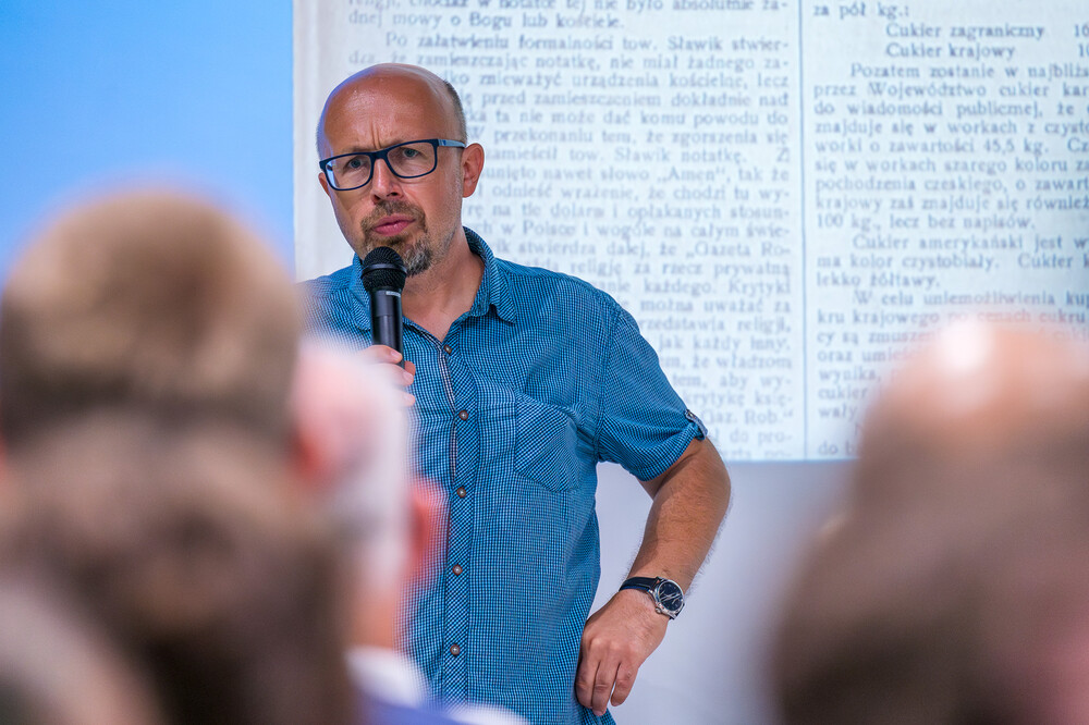 Prelekcja dr. Tomasza Kurpierza „Henryk Sławik 1894-1944. Górnośląski Sprawiedliwy wśród Narodów Świata” – 7. edycja Przystanku Muzeum w Galerii Historii Miasta – Jastrzębie-Zdrój, 16 lipca 2024. Fot.: IPN K. Łojko