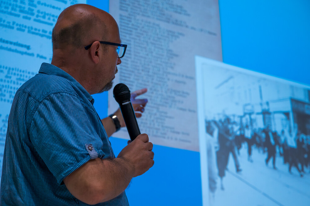 Prelekcja dr. Tomasza Kurpierza „Henryk Sławik 1894-1944. Górnośląski Sprawiedliwy wśród Narodów Świata” – 7. edycja Przystanku Muzeum w Galerii Historii Miasta – Jastrzębie-Zdrój, 16 lipca 2024. Fot.: IPN K. Łojko