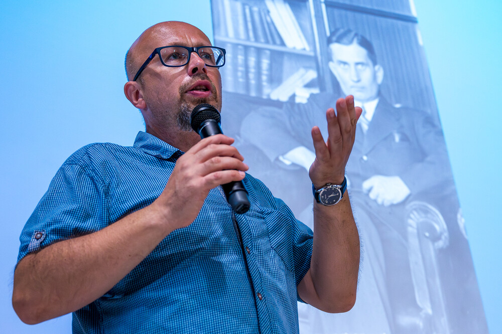 Prelekcja dr. Tomasza Kurpierza „Henryk Sławik 1894-1944. Górnośląski Sprawiedliwy wśród Narodów Świata” – 7. edycja Przystanku Muzeum w Galerii Historii Miasta – Jastrzębie-Zdrój, 16 lipca 2024. Fot.: IPN K. Łojko